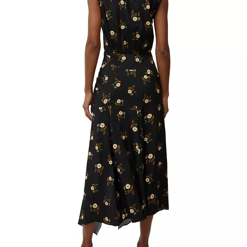 Veronica Beard Wixson Black Floral Dress Sz 8 - Picture 4 of 13